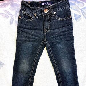 EUC Girls Size 4 Miss Jeans Dark Blue Denim Jeans